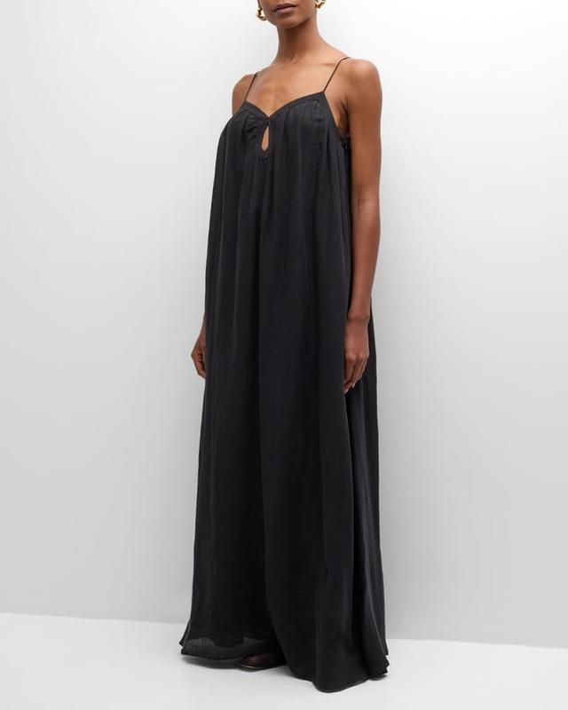 Lightweight Linen Viscose Maxi Dress  Product Image