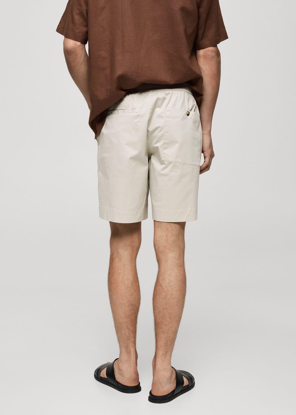 MANGO MAN - Slim fit cotton Bermuda shorts beigeMen Product Image