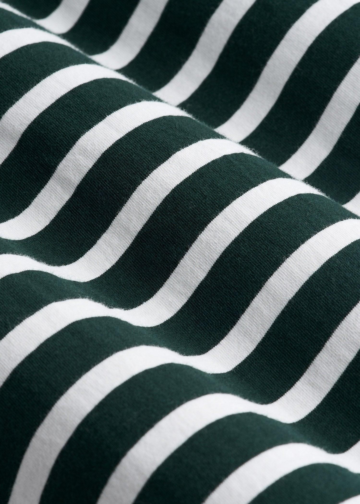 Long Sleeve Striped Tall Men's Tee in Emerald and White Stripe Male Product Image