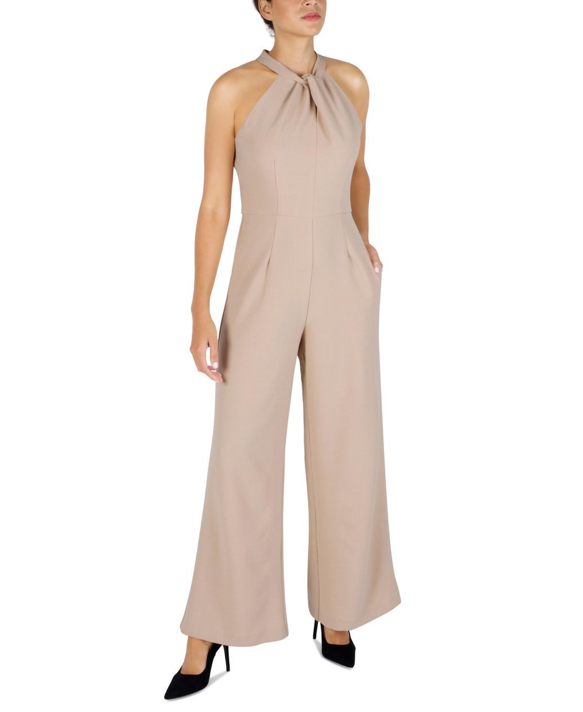 julia jordan Twist-Front Halter Jumpsuit Product Image