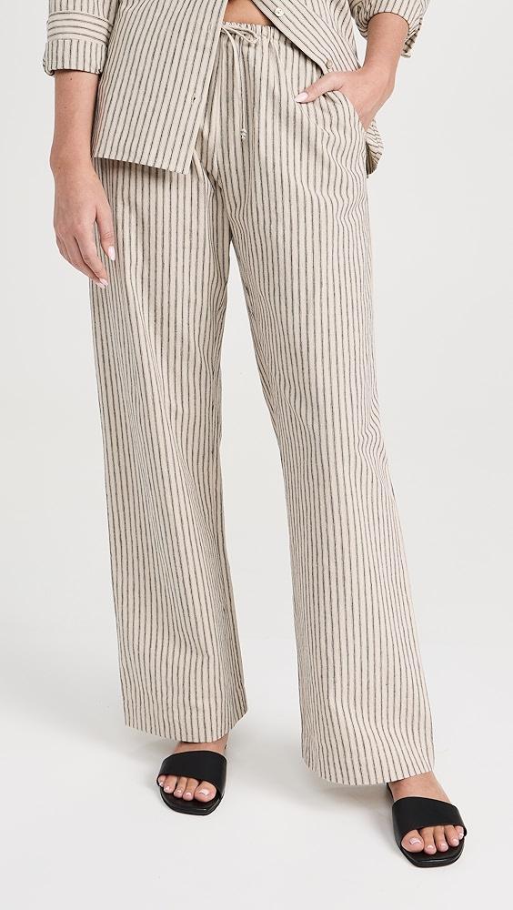 DONNI. The Linen Stripe Drawstring Pants | Shopbop Product Image