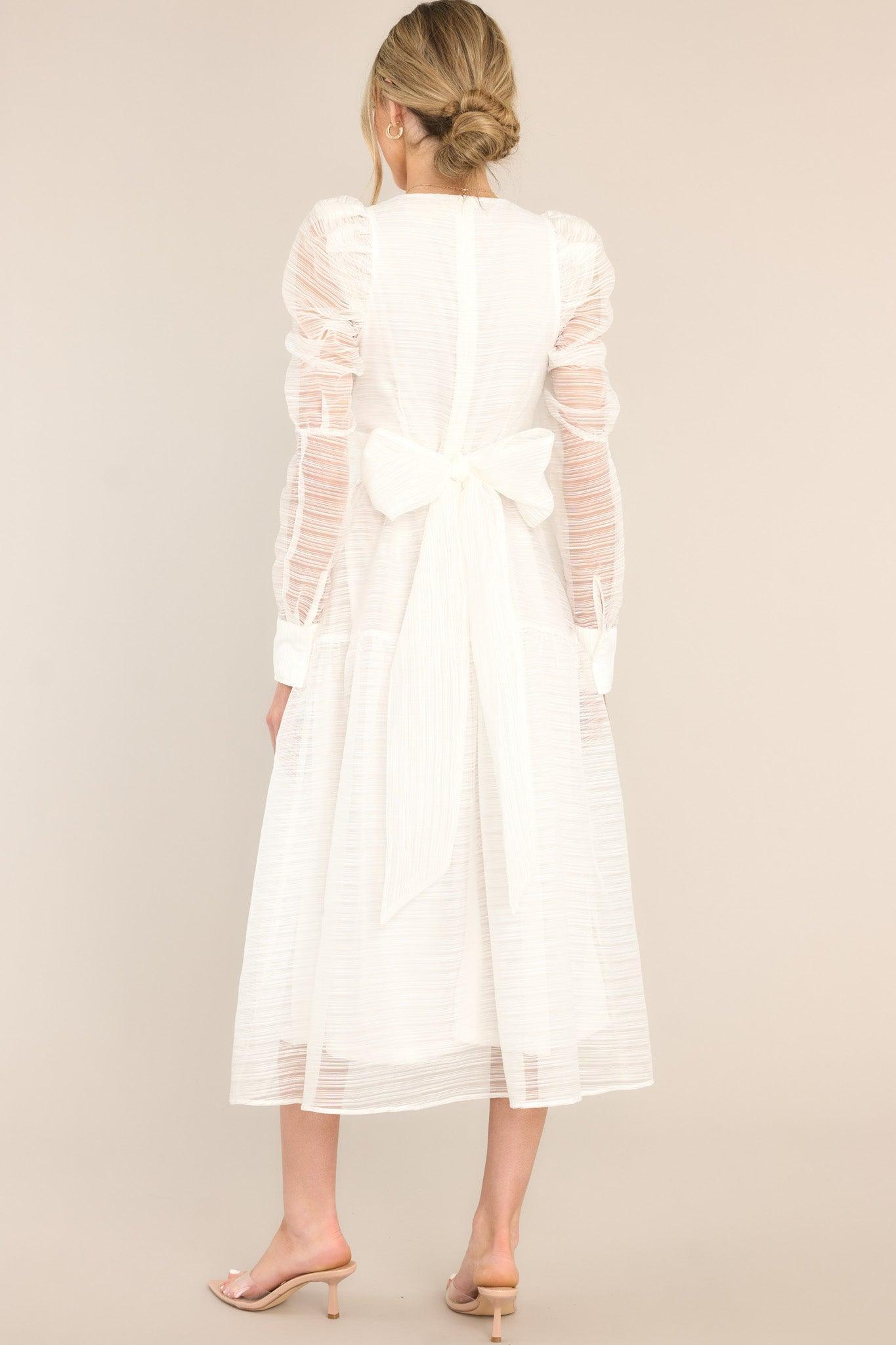 Looking Great White Midi Dress Product Image