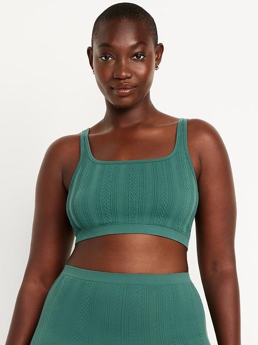 Seamless Cable-Knit Bralette Product Image