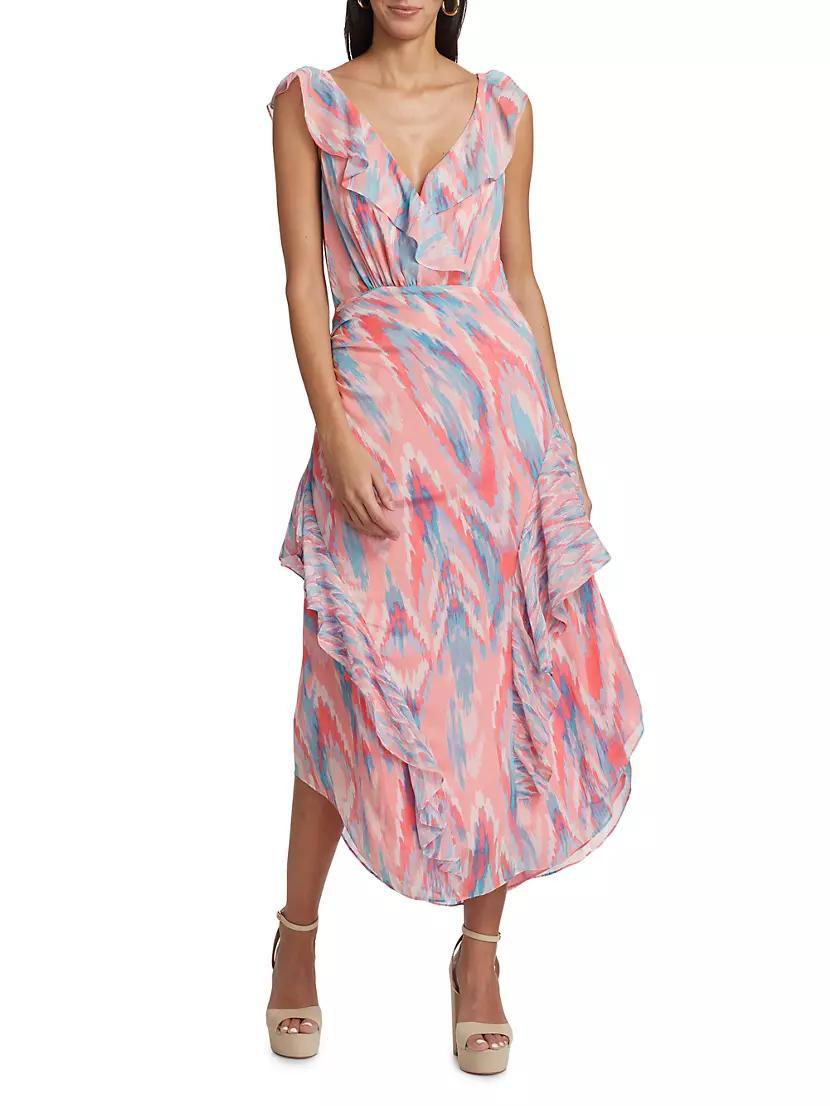 Anika Ruffled Printed Maxi Dress Product Image