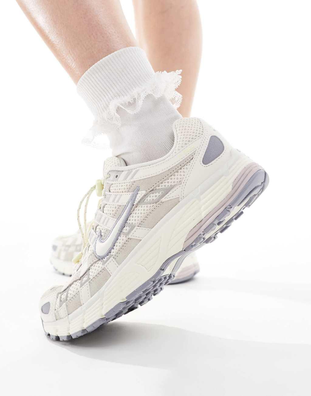 Nike P-6000 sneakers in off white and gray Product Image