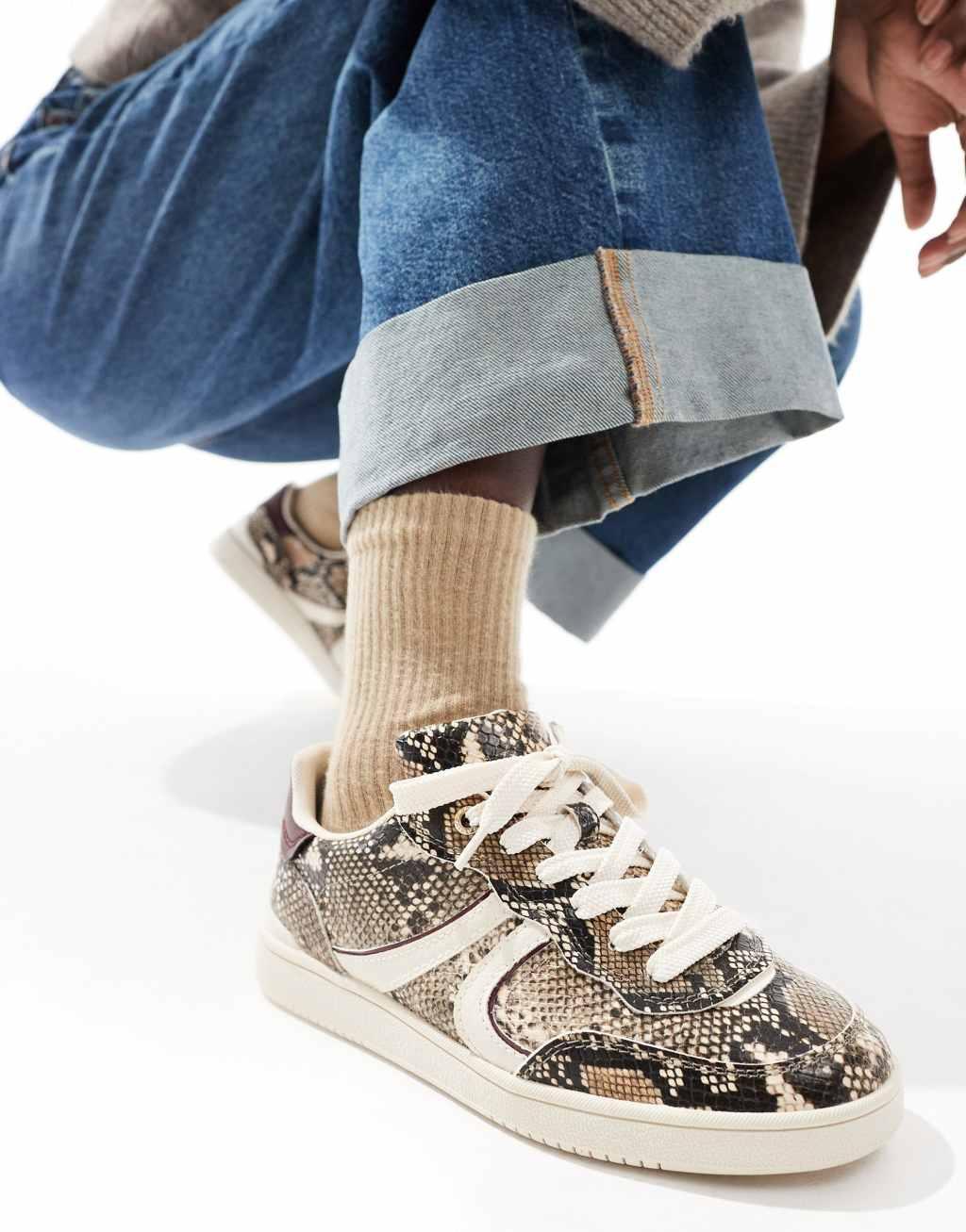 Stradivarius sneakers in snake print Product Image