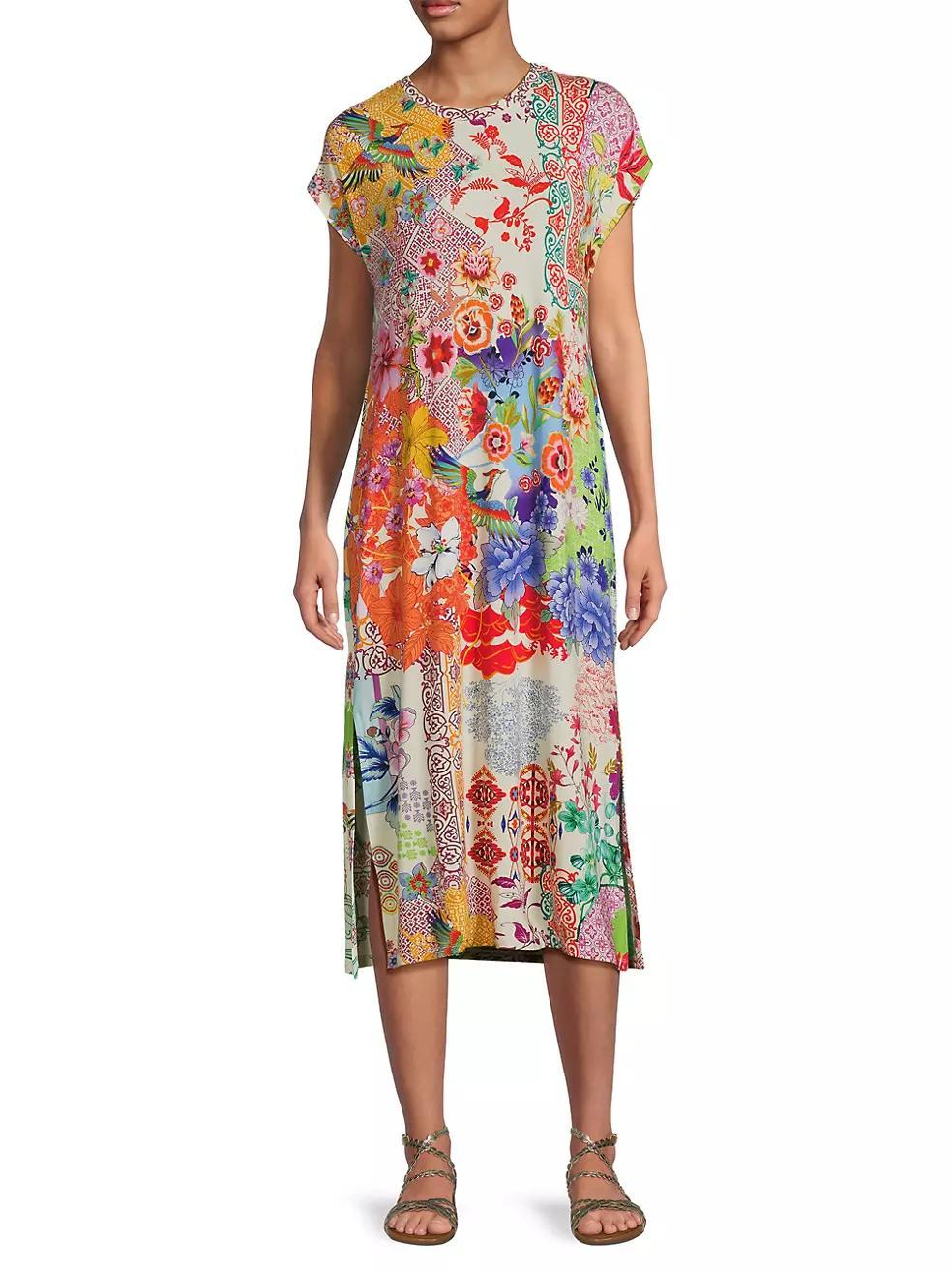 The Janie Favorite Floral Knit Midi-Dress Product Image