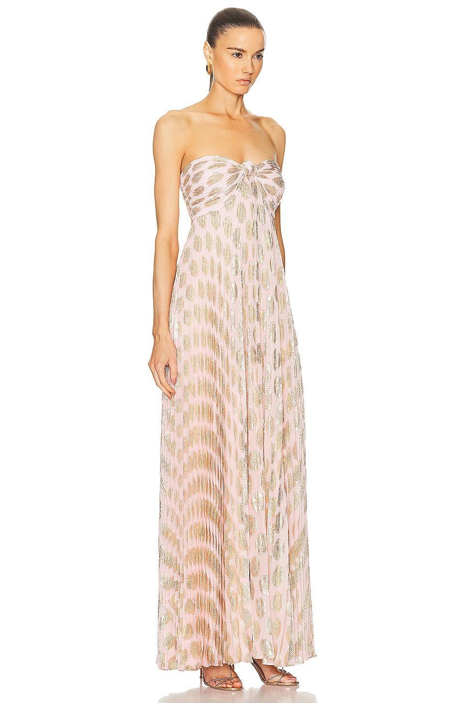 Alexis - Maryana Knotted Metallic Maxi Dress - PinkModa Operandi Product Image