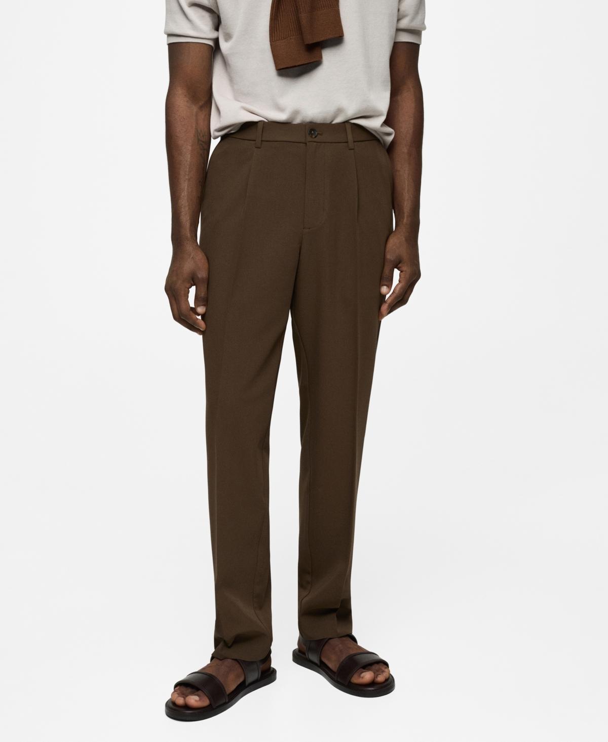 Mango Mens Pleated Flowy Pants Product Image