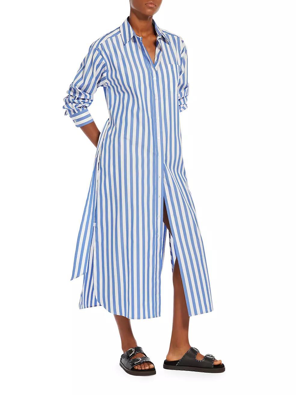 Falasco Striped Cotton Shirtdress Product Image