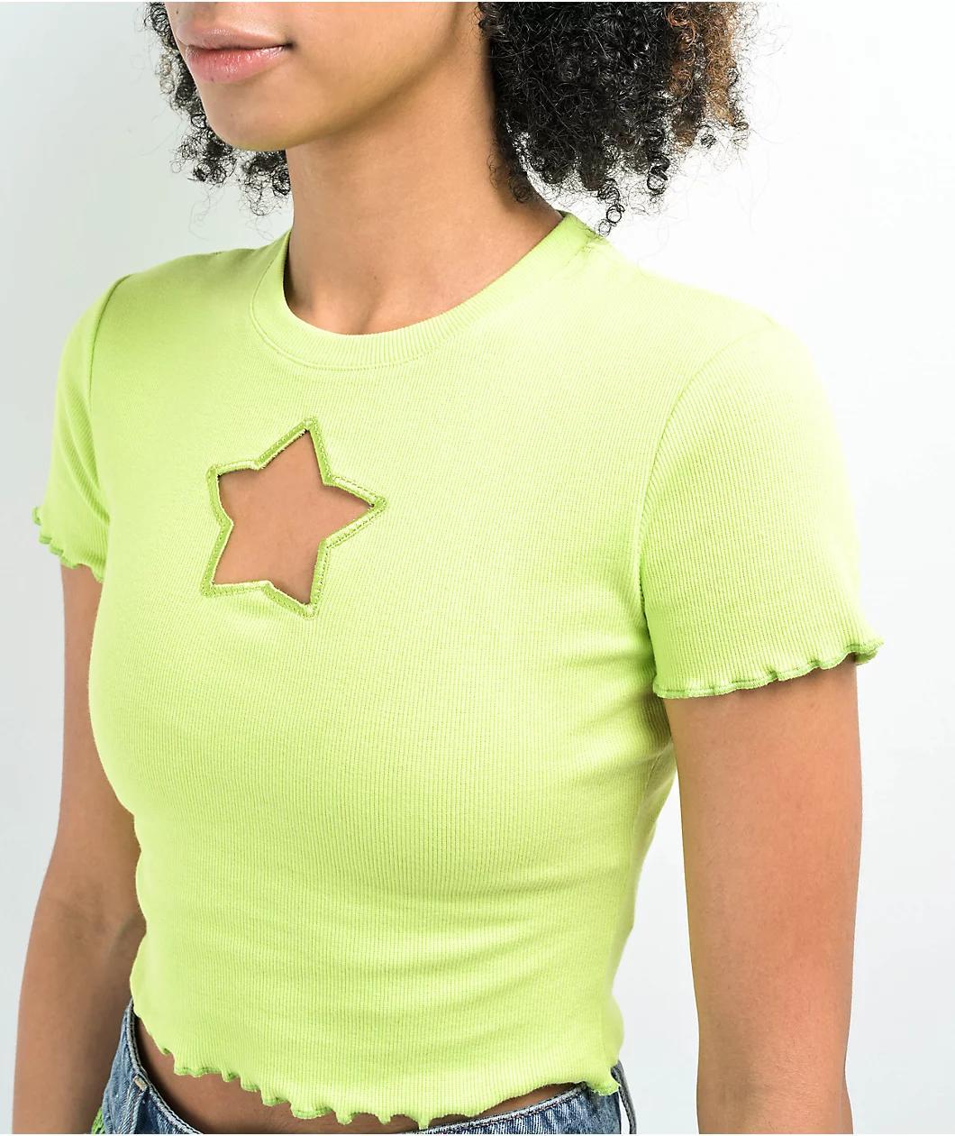 A.LAB Katrina Green Crop T-Shirt Product Image