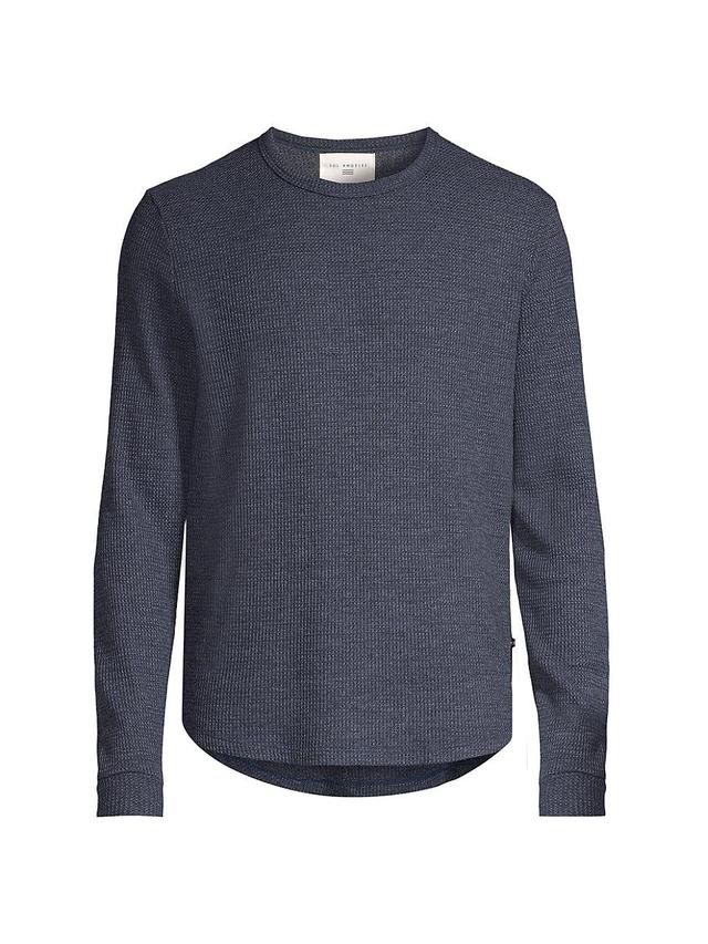 Mens Thermal Scallop Crewneck Long-Sleeve Shirt Product Image