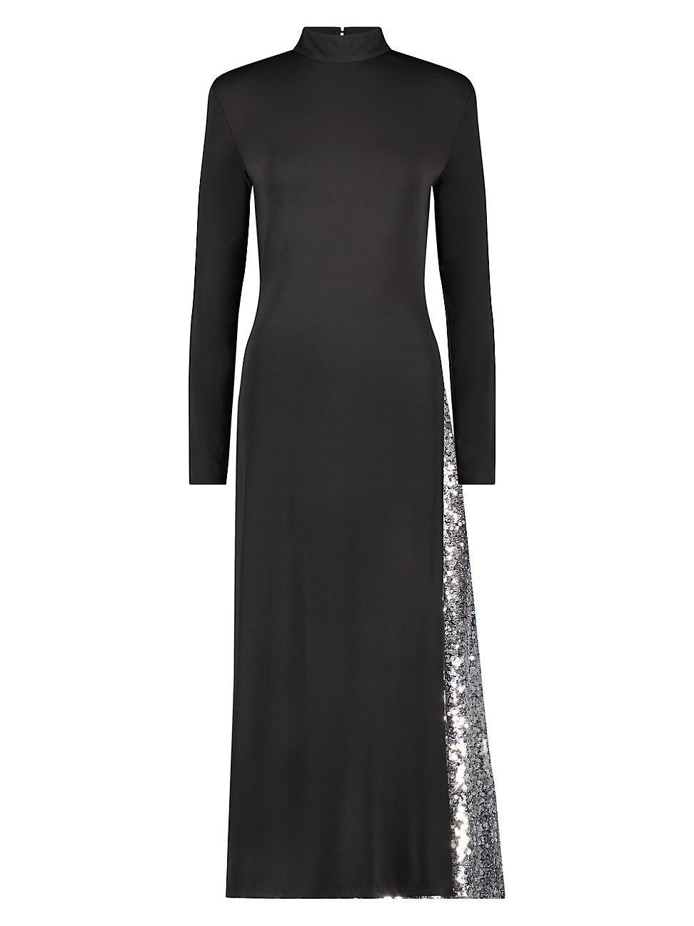 Sequined Inset Cut-Out Gown Product Image