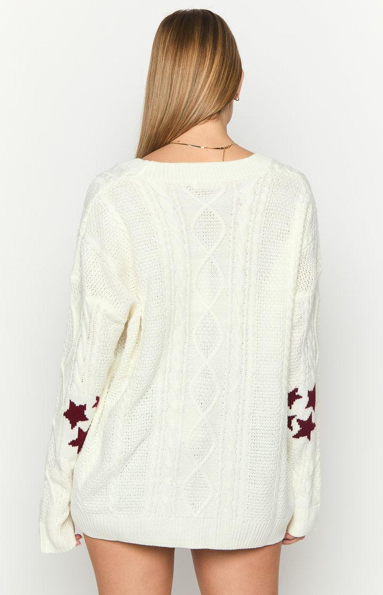 Nathan White Cardigan Product Image