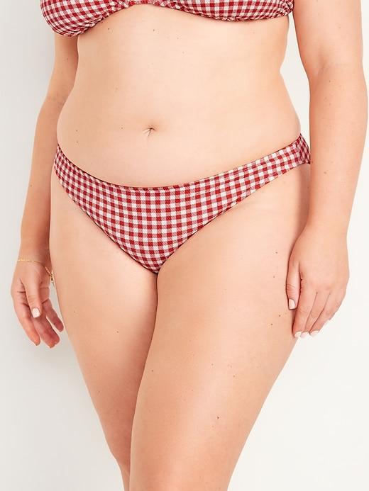 Mid-Rise Piqué Classic Bikini Swim Bottoms Product Image