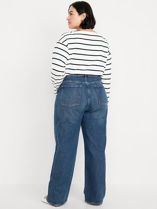 Extra High-Waisted Sky-Hi Wide-Leg Jeans Product Image