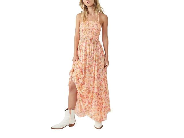 Free People Heat Wave Printed Maxi (Dusk Coral Combo) Women's Clothing Product Image