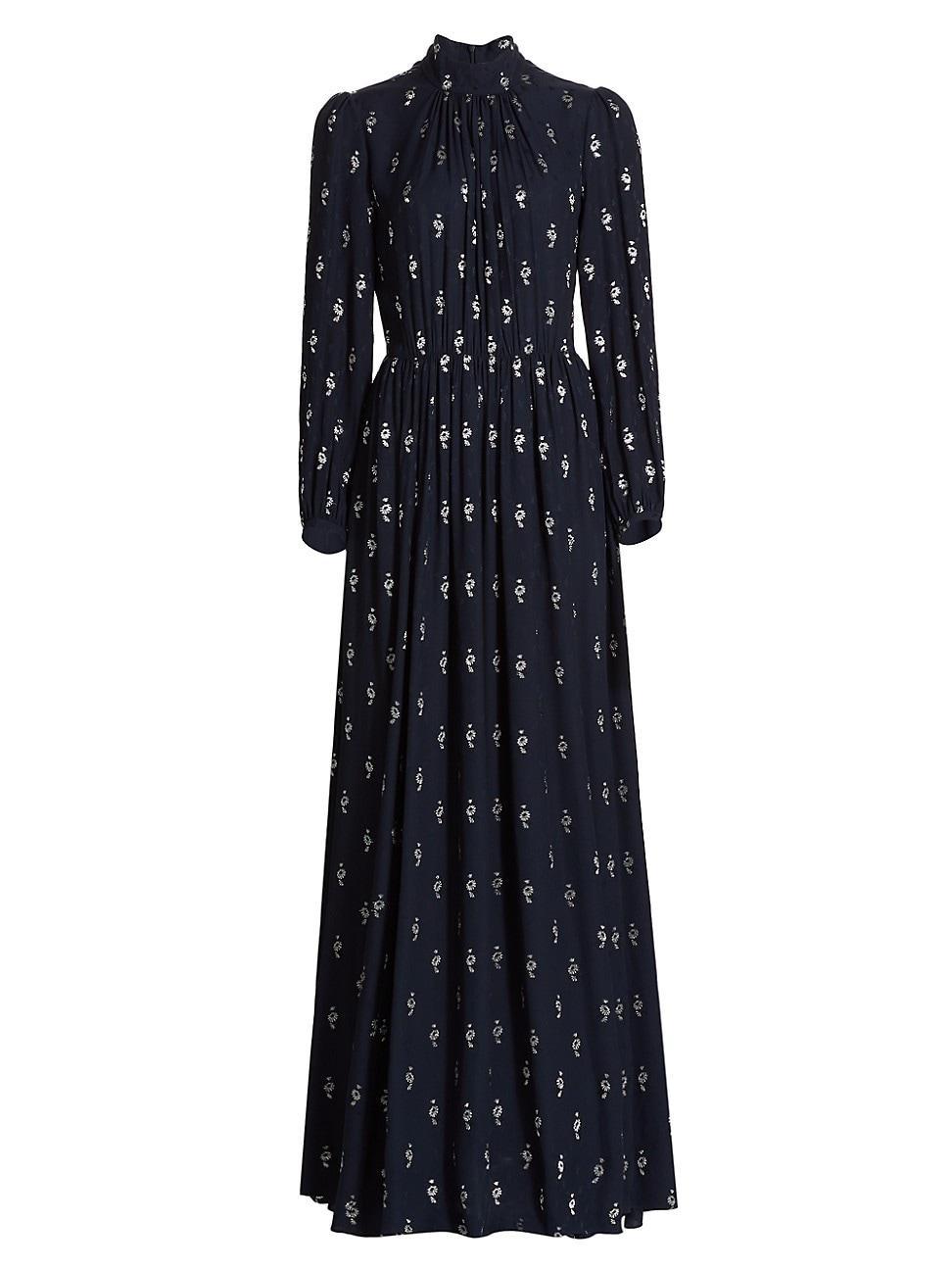 Womens Filippa Floral Silk-Blend Maxi Dress Product Image