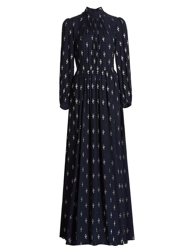 Womens Filippa Floral Silk-Blend Maxi Dress Product Image