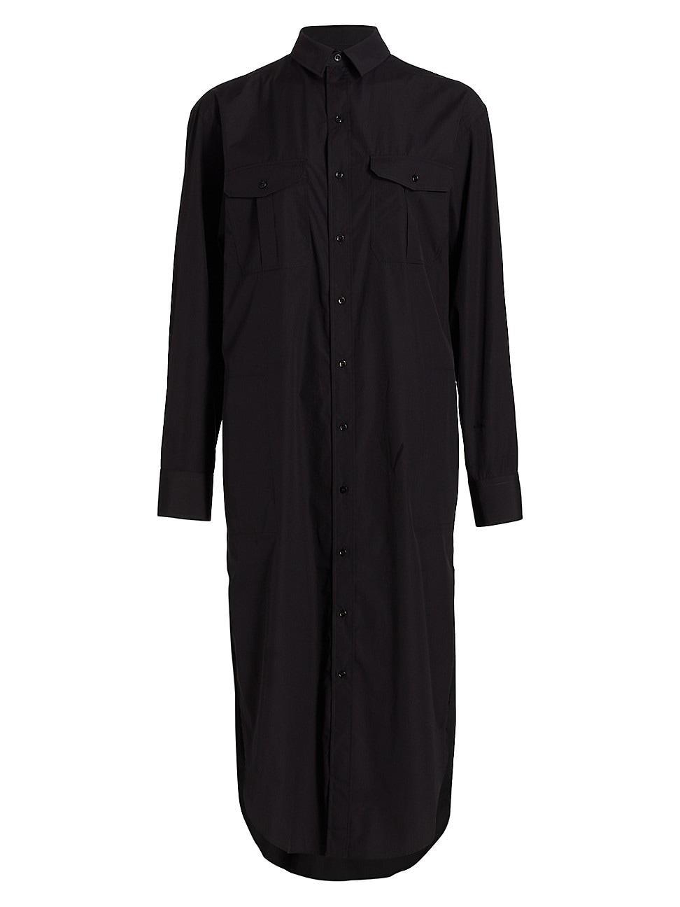 Womens Oversized Poplin Maxi Shirtdress product image