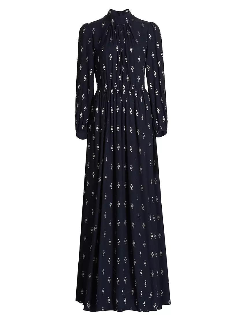 Filippa Floral Silk-Blend Maxi Dress Product Image