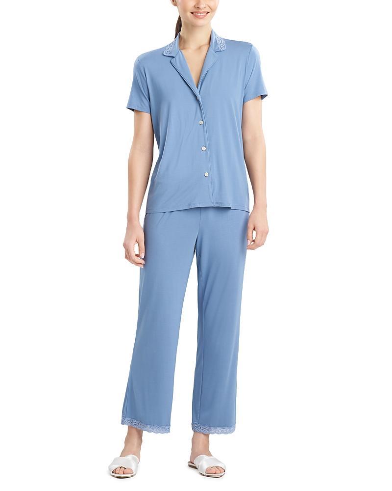 Natori Feathers Lace Trim Jersey Pajamas Product Image