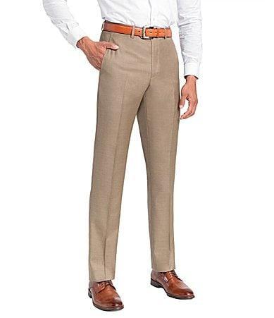 Santorelli Loro Piana Modern Fit Flat Front Dress Pants Product Image