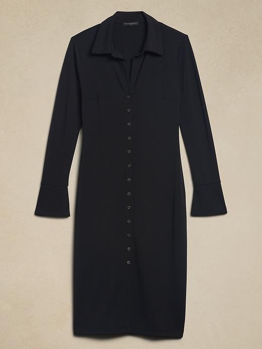 Knit Midi Shirtdress Product Image