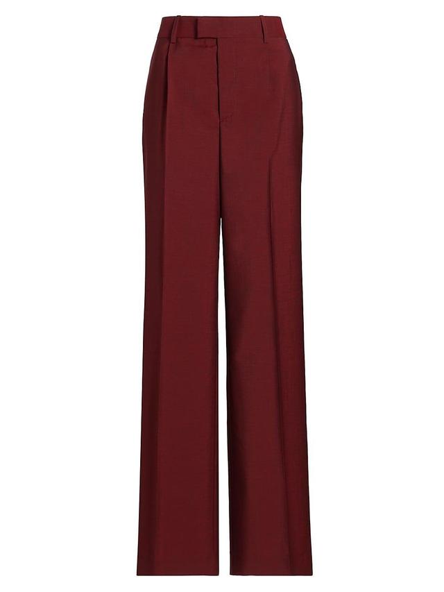 Womens Pleated Tailored Trousers Product Image