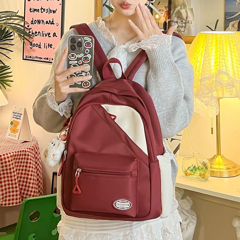 Lettering Multi-Pocket Backpack Product Image