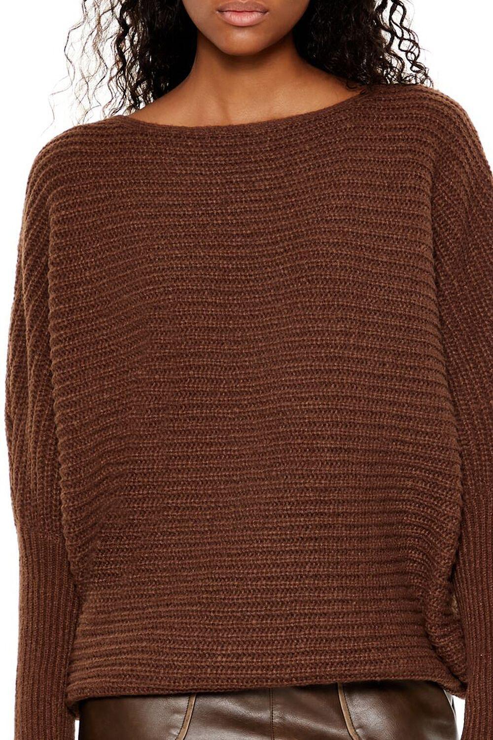 Ribbed Dolman-Sleeve Sweater | Forever 21 Product Image