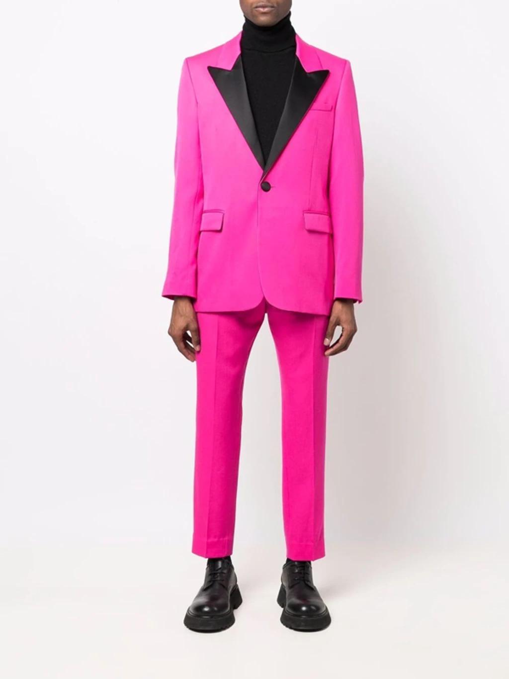 Tailored Wool Trousers In Pink Product Image