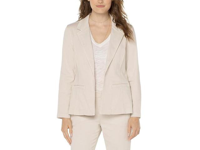 Liverpool Fitted Blazer (Roman Stone) Women's Clothing Product Image