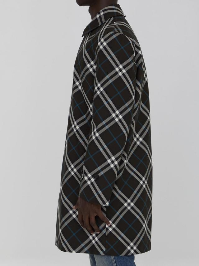 BURBERRY Check Medium Trench Coat In Brown Product Image