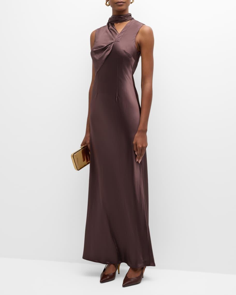 Jeffries Draped Maxi Slip Dress Product Image