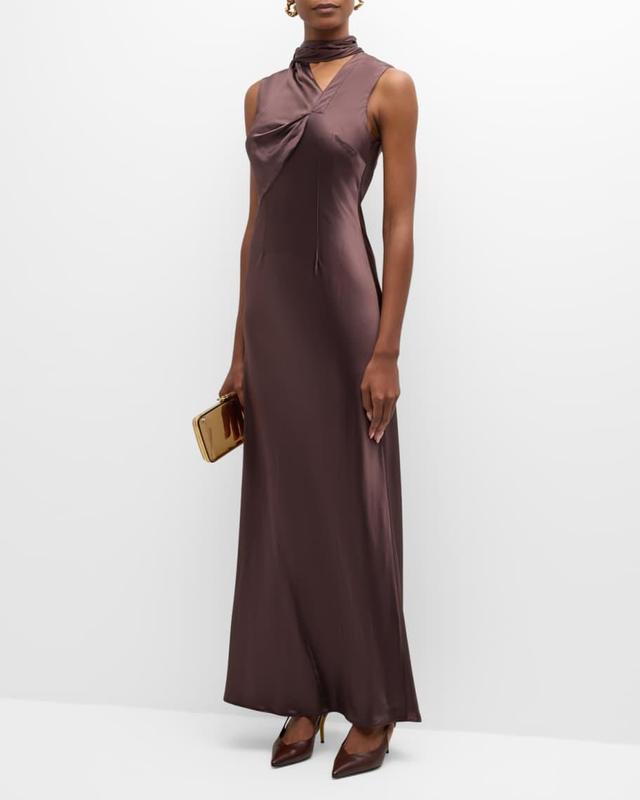 Jeffries Draped Maxi Slip Dress Product Image