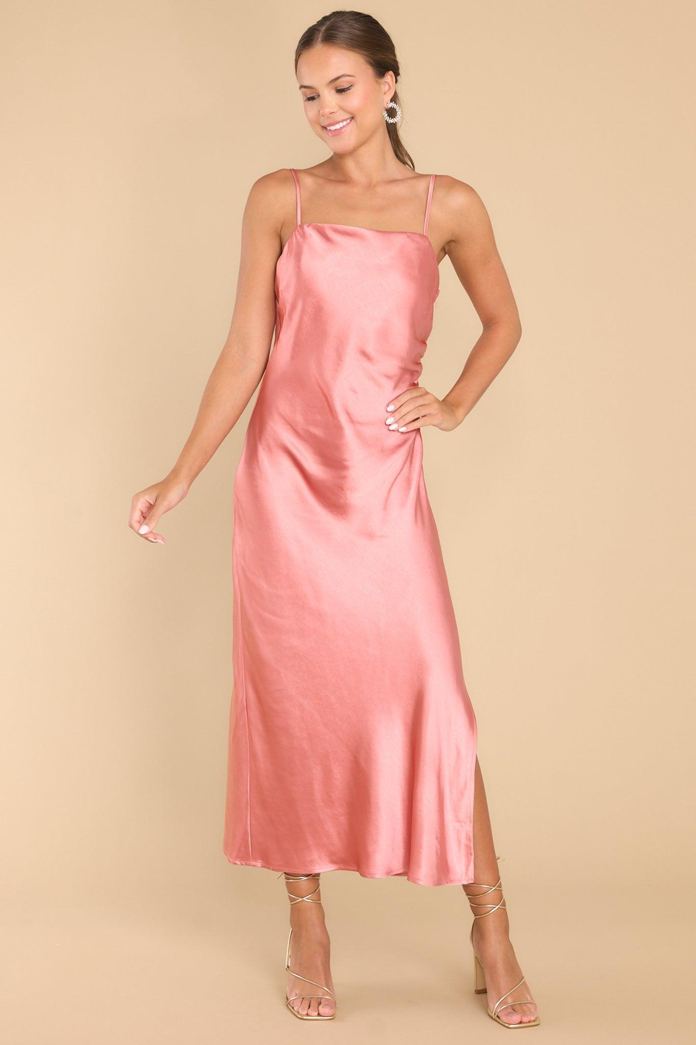 Special Treatment Pink Midi Dress Product Image