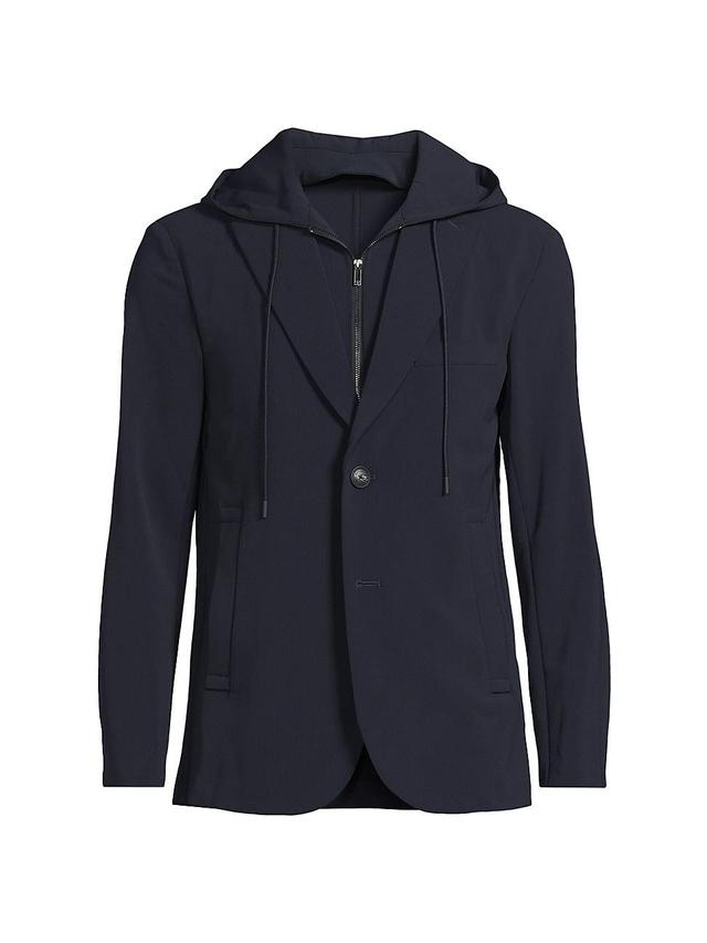 Emporio Armani Techno Stretch Blazer with Removable Hooded Bib Inset Product Image