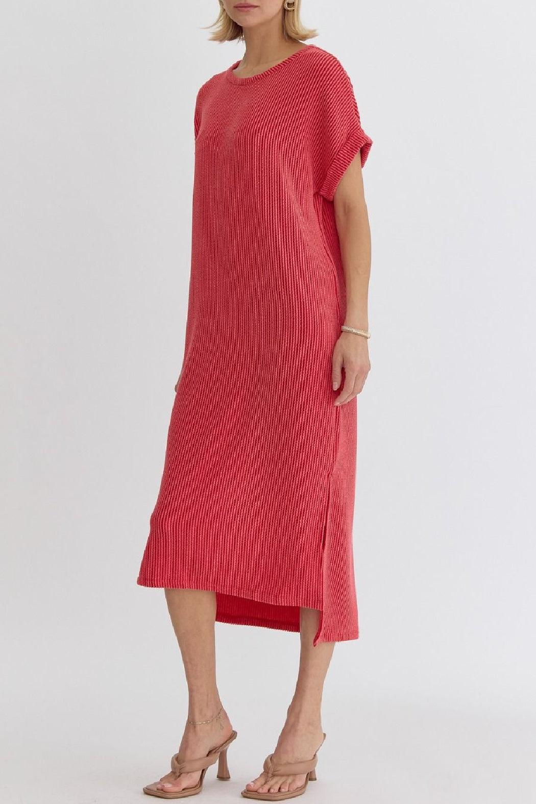 Ribbed Midi Dress Product Image