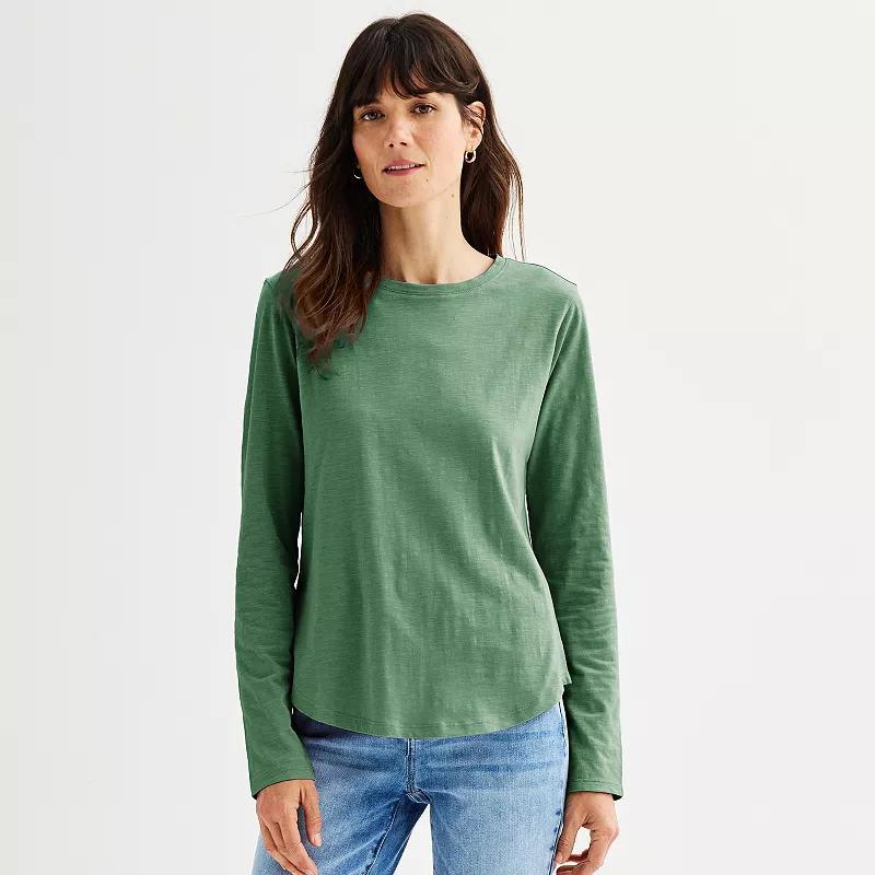 Womens Sonoma Goods For Life Everyday Long Sleeve Crewneck Tee product image