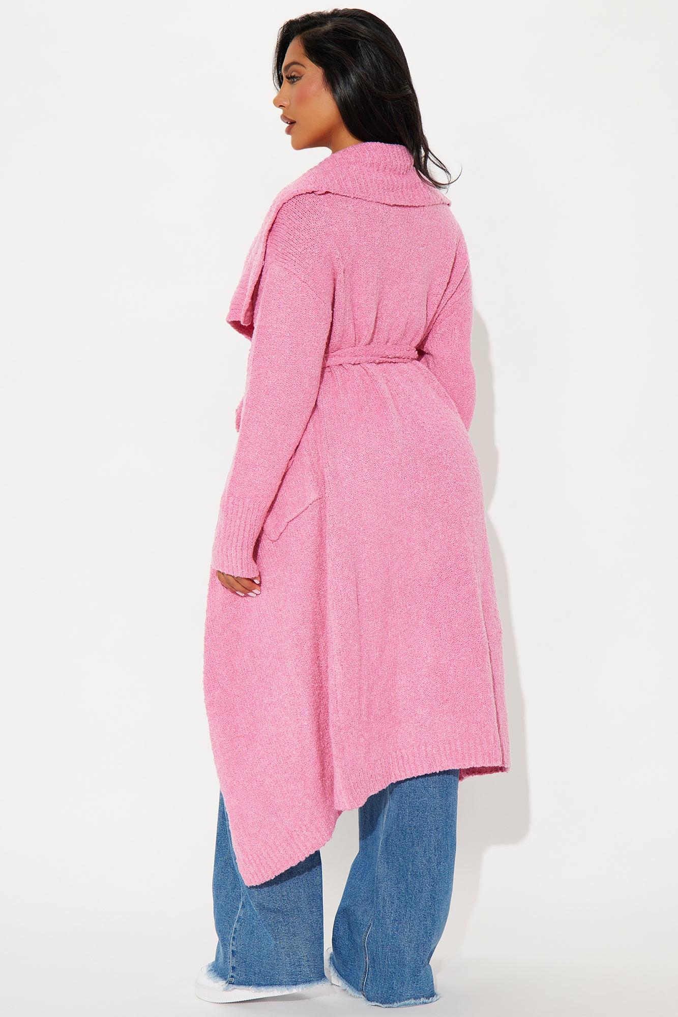 Coziest Feeling Cardigan - Pink Product Image