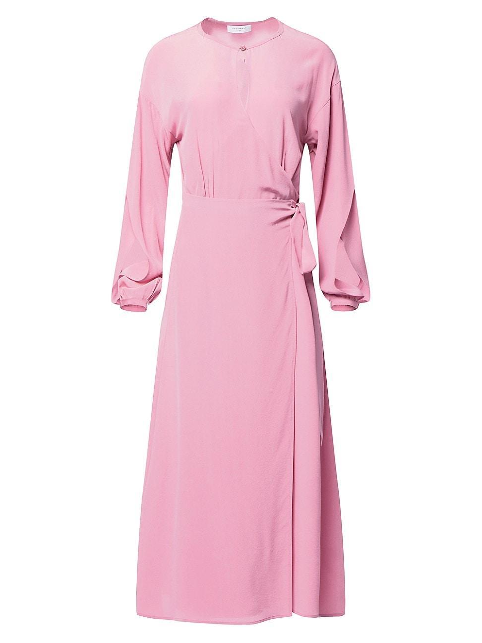 Womens Korinne Silk Keyhole Midi-Dress Product Image