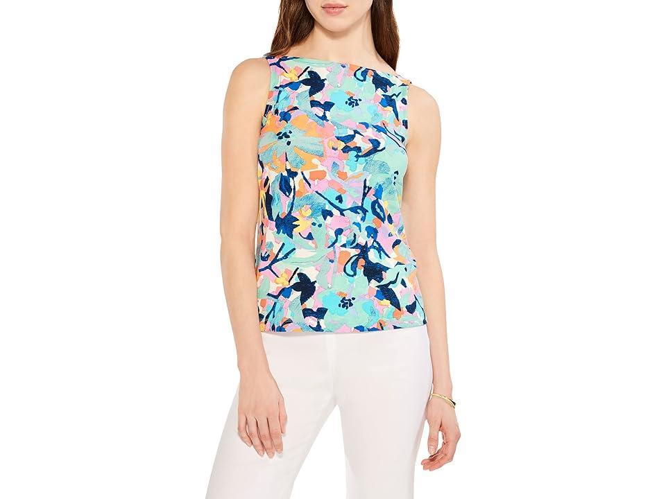 NIC+ZOE Color Field Tank (Aqua Multi) Women's Clothing Product Image