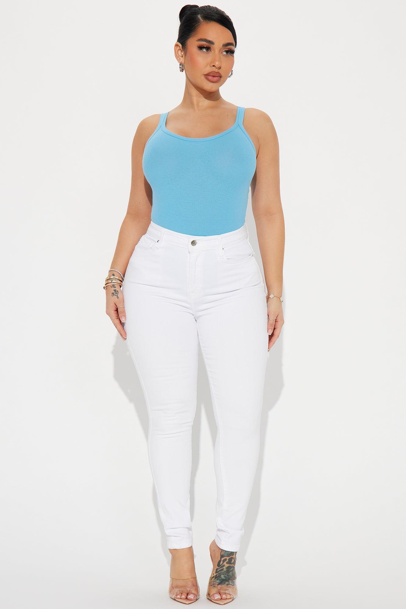 Desiree Scoop Neck Bodysuit - SkyBlue Product Image