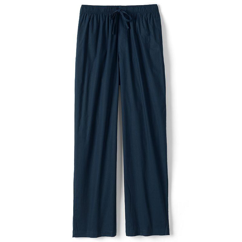 Big & Tall Lands End Poplin Pajama Pants, Mens Radiant Blue Product Image