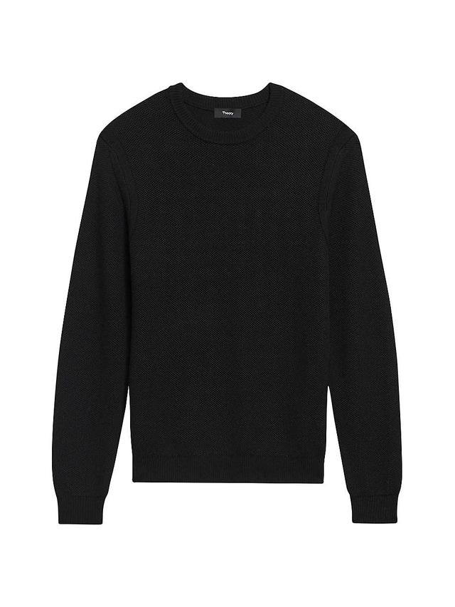 Mens Honeycomb Knit Crewneck Sweater Product Image