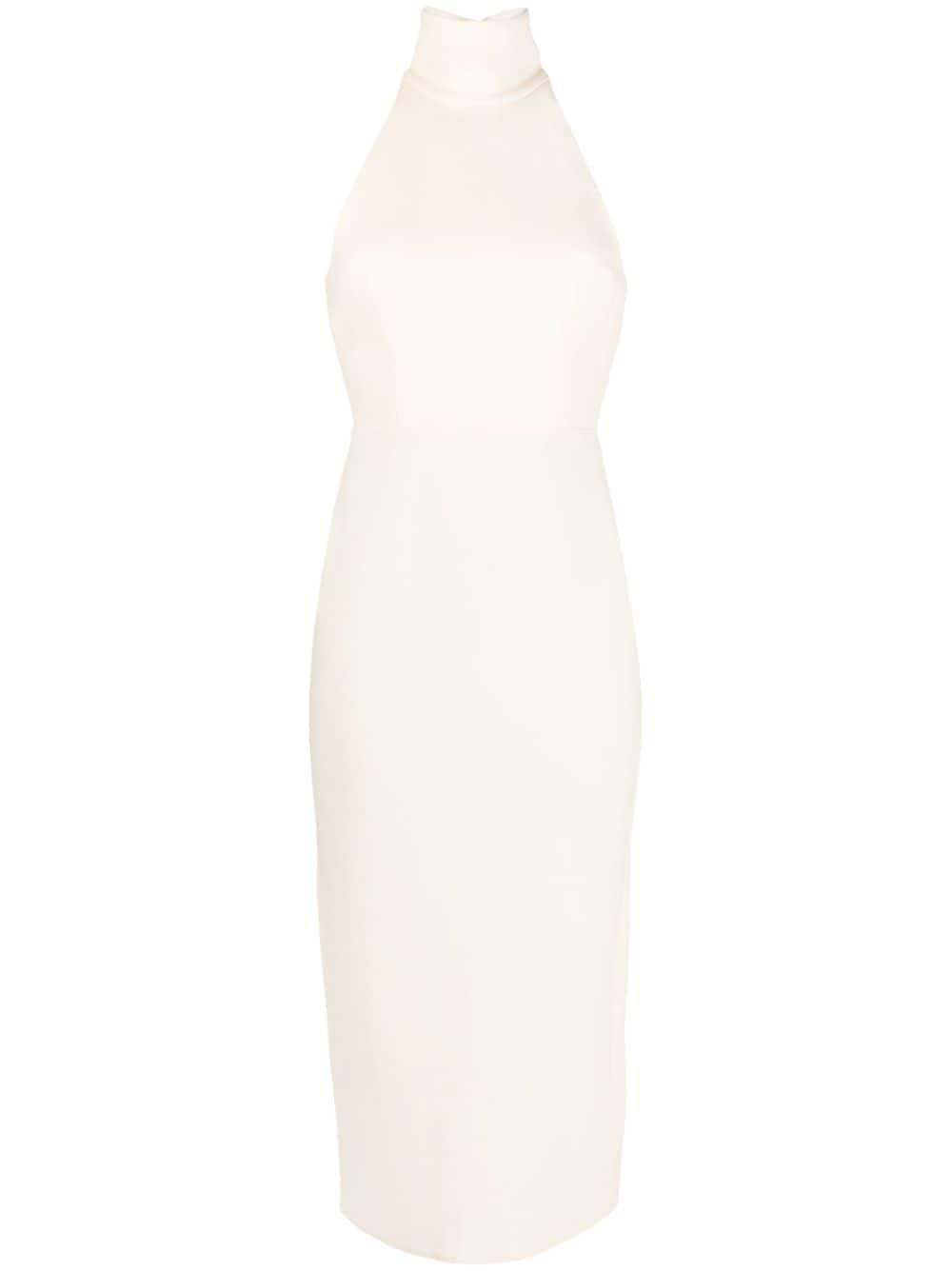 Mannor Stretch-crepe Midi Dress In Neutrals Product Image