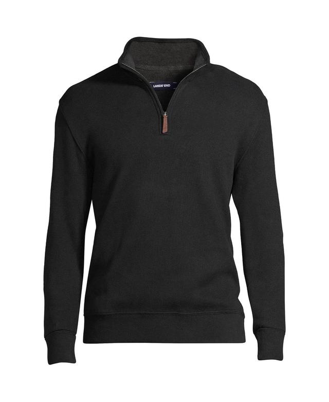 Big & Tall Lands End Bedford Quarter-Zip Sweater, Mens Dark Grey Heather Product Image