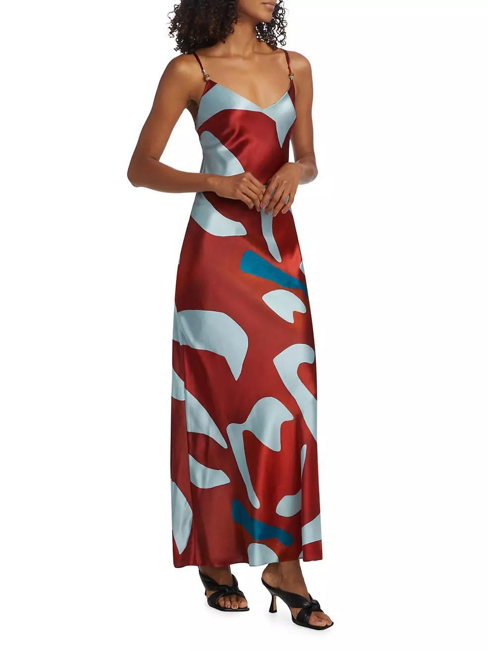 Reflexión Frankie Geometric Slip Maxi Dress Product Image