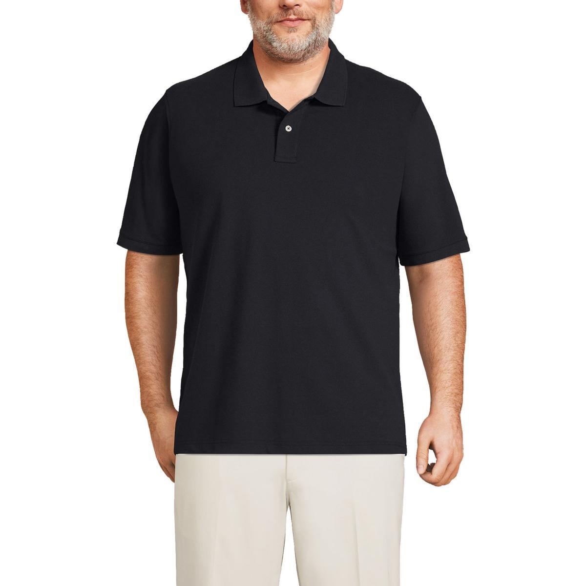 Big & Tall Lands End Comfort-First Mesh Polo, Mens Grey Product Image